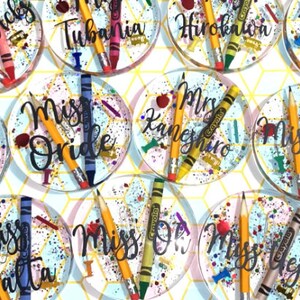 Personalized unique teacher coasters or teacher paper weight. Great teacher gift!