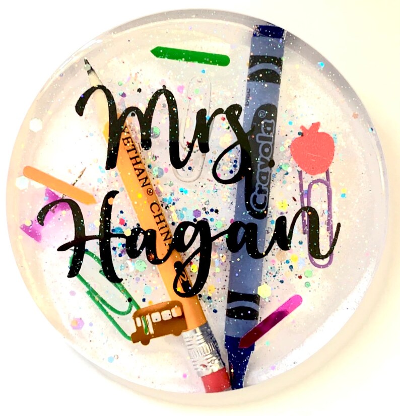 Personalized Unique Teacher Coasters or Teacher Paper Weight. - Etsy