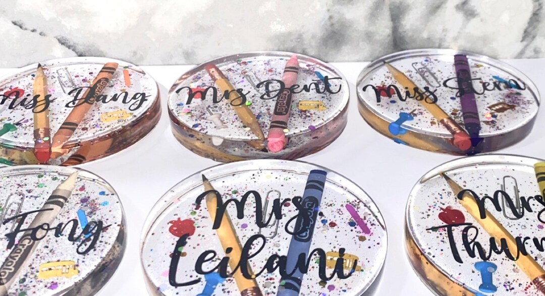 Personalized Unique Teacher Coasters or Teacher Paper Weight. Great ...