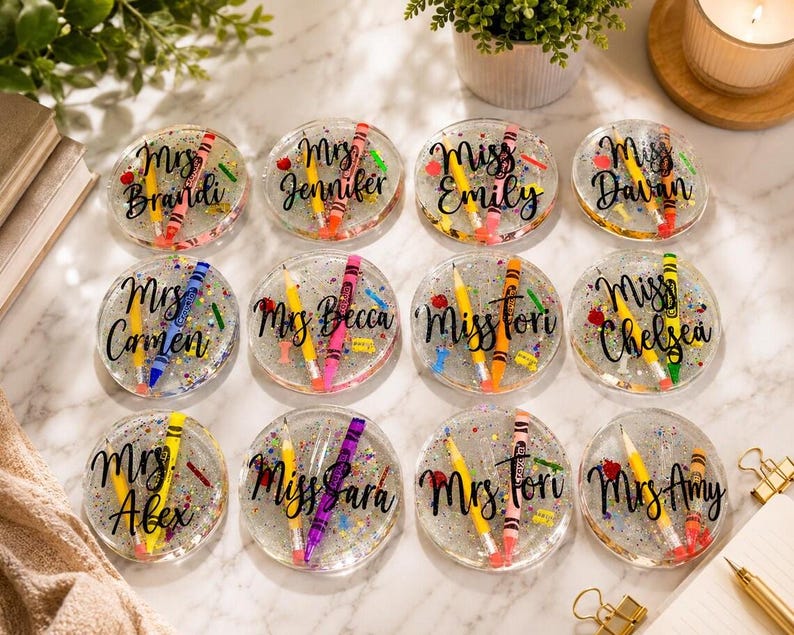 Teacher Appreciation Personalized Unique Teacher Coasters or Teacher ...