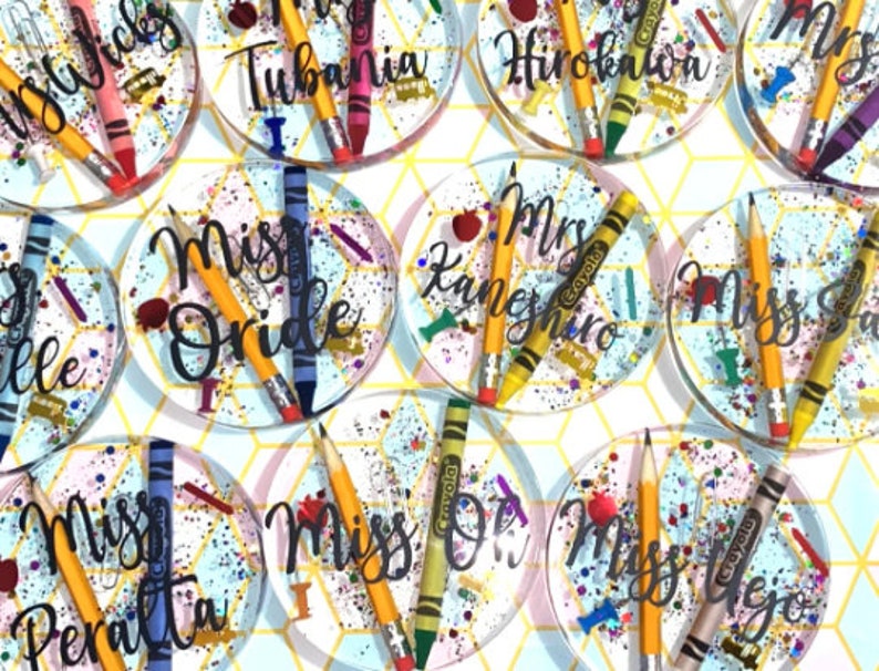 Personalized Unique Teacher Coasters or Teacher Paper Weight. Great ...