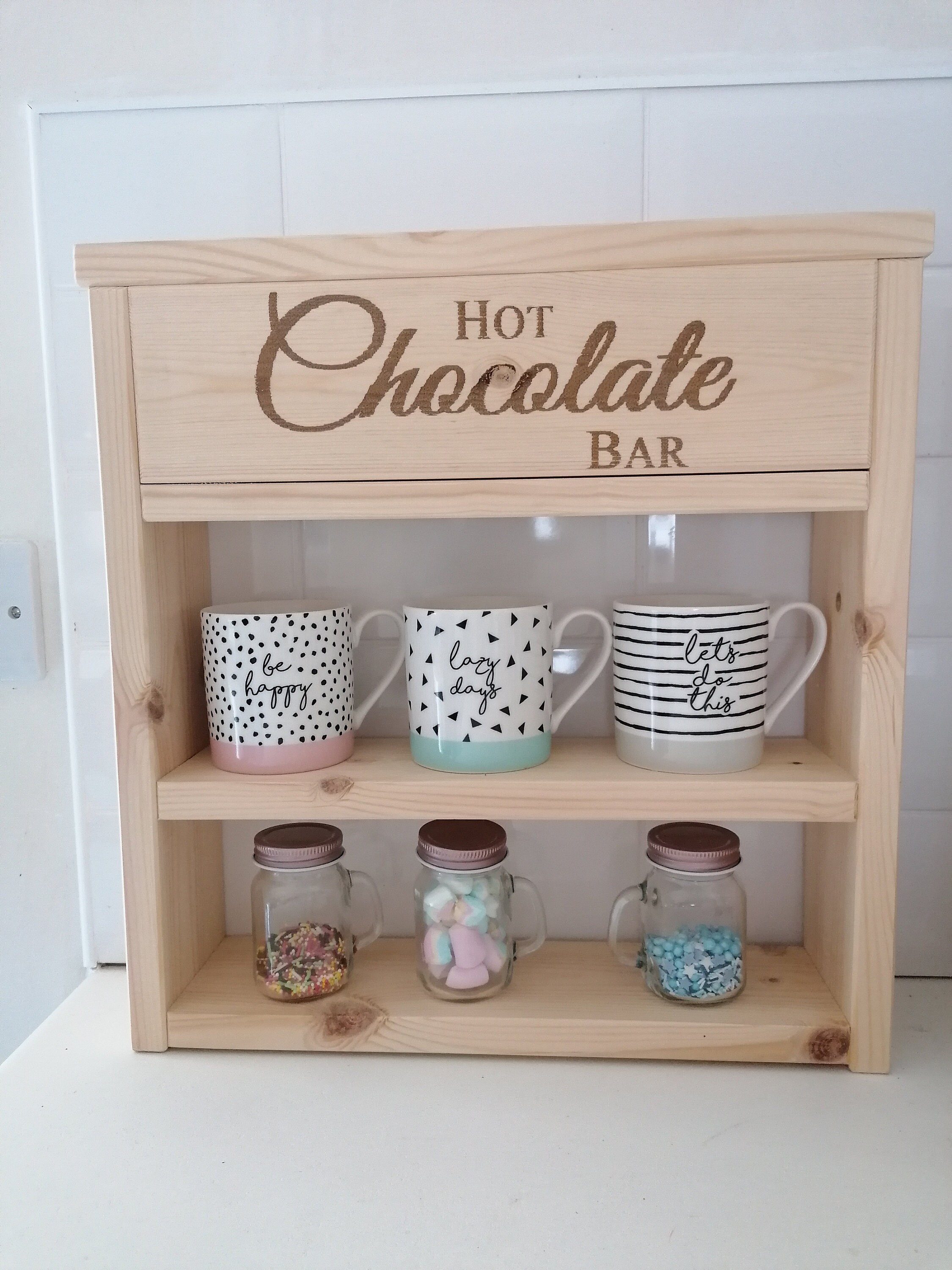 Large Hot Chocolate Bar/station Kitchen Storage - Etsy UK
