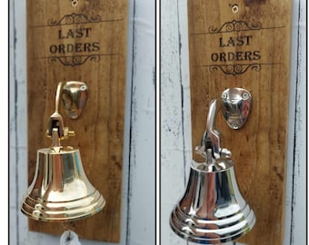 Personalised Last Orders Bell, Home Bar Accessories, Mancave Accessories