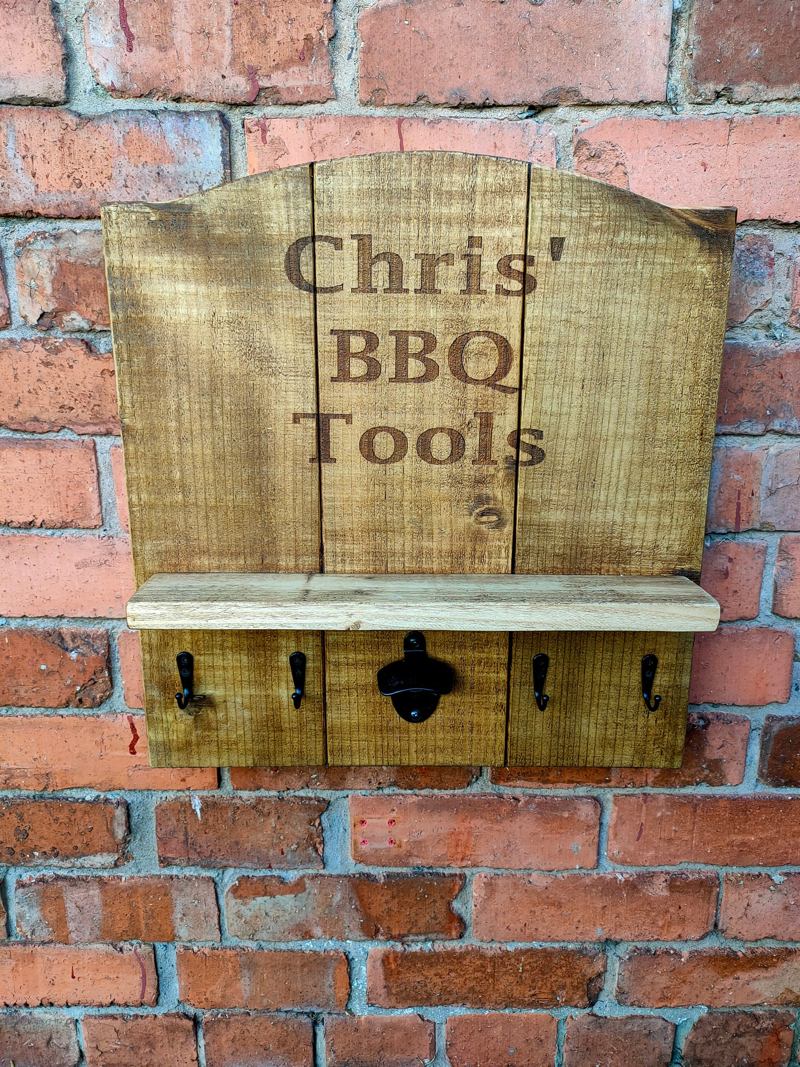 Personalised Bbq Tool Holder Sign With Shelf and Hooks. Bbq Etsy UK