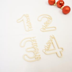 Advent numbers 1-4 l Advent numbers acrylic DIY set l Advent wreath number pendant l Decoration Advent wreath pendant 1-4 l Christmas decoration