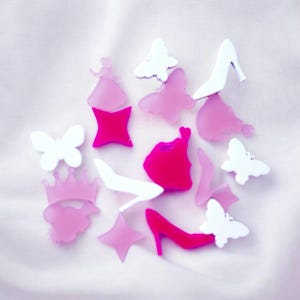 Coriandoli principessa l Coriandoli acrilici colorati principessa l Decorazione da tavolo principessa l Festa di compleanno per bambine l Decorazione sparsa l Decorazione di compleanno per bambini