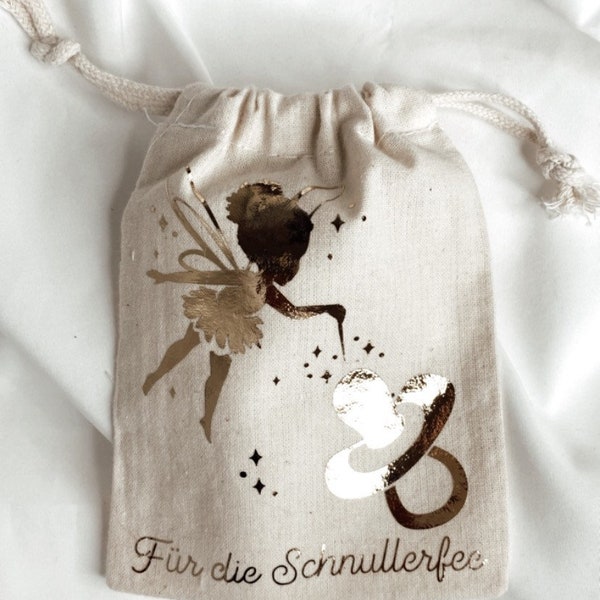 Personalisierte Schnullerfee Tasche l Beutel l Schnullerfee Beutel l l Geschenk für Kinder l Schnullerfrei