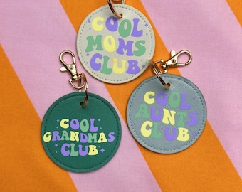 Cool Moms Club nyckelring | Mors dag-present | Mamma nyckelring | Moster-present | Cool Mosters Club | Bästa gudmor