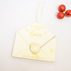 Lettre de Noël personnalisée pour liste de souhaits l Enveloppe du Père Noël avec nom l Liste de souhaits de l&#39;enfant Christ l Lettre du Père Noël
