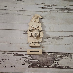 Estantería de madera en blanco para gnomos de San Valentín, bandeja escalonada en blanco para decoración de San Valentín, decoración de invierno, bricolaje, estantería de invierno, muñeco de nieve