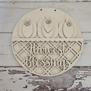 Fall wood door hanger diy blank - Fall door hanger - Make your own wreath - DIY Autumn door hanger - DIY door decor