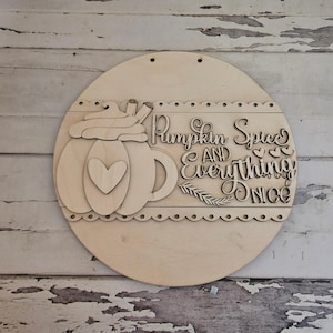 Fall wood door hanger diy blank - Fall door hanger - Make your own wreath - DIY Autumn door hanger - DIY door decor