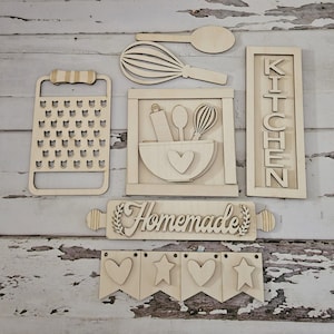 Kitchen tiered tray decor, Kitchen everyday decor, Family tiered tray decor, Everyday home decor, Farmhouse kitchen decor