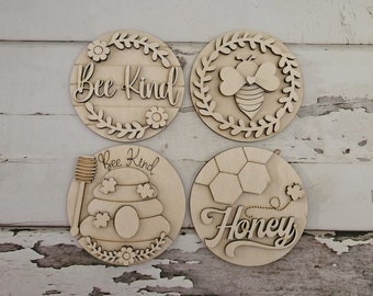 DIY Honey Bee Wood Sign Blanks – Summer Tiered Tray Decor