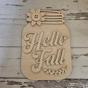 Fall wood door hanger diy blank - Fall door hanger - Make your own wreath - DIY Autumn door hanger - DIY door decor