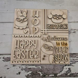 Easter interchangeable signs - Spring diy Interchangeable signs - Easter DIY tiered tray - Spring tiered tray decor - Make your own decor