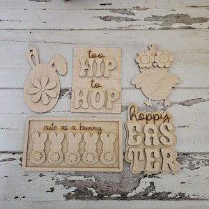 DIY Easter tiered tray - Easter wood blanks - DIY spring tiered tray - Make your own tiered tray - diy Easter home decor - Spring home decor
