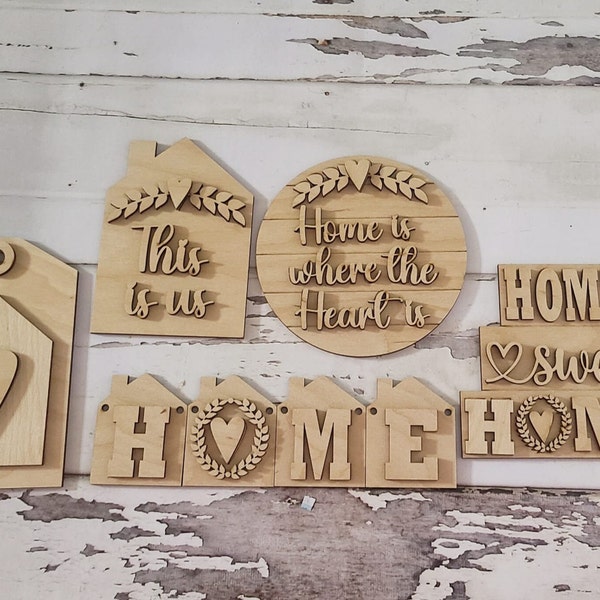 Home Tiered Tray, Tiered Tray Blank, Tray Blank Set, Home Sweet Home, Home Signs, Everyday diy home decor