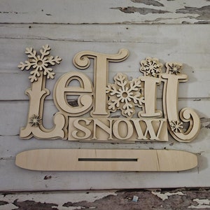 Winter shelf sitter wood blank - Snowman wood blanks - Winter tiered tray decor diy wood blank - Winter wood blank - Diy winter decor