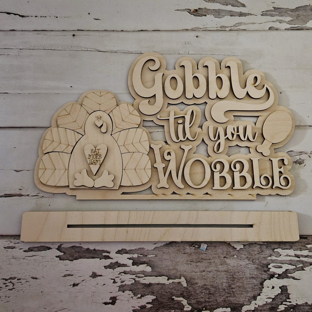 DIY Thanksgiving Turkey Shelf Sitter - Unpainted Wood Decor Kit - Etsy
