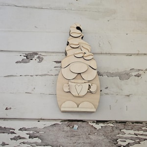 Coffee Gnome shelf sitter wood blank diy, Coffee tiered tray blank decor, Coffee bar decor, gnome DIY, Kitchen Shelf Sitter