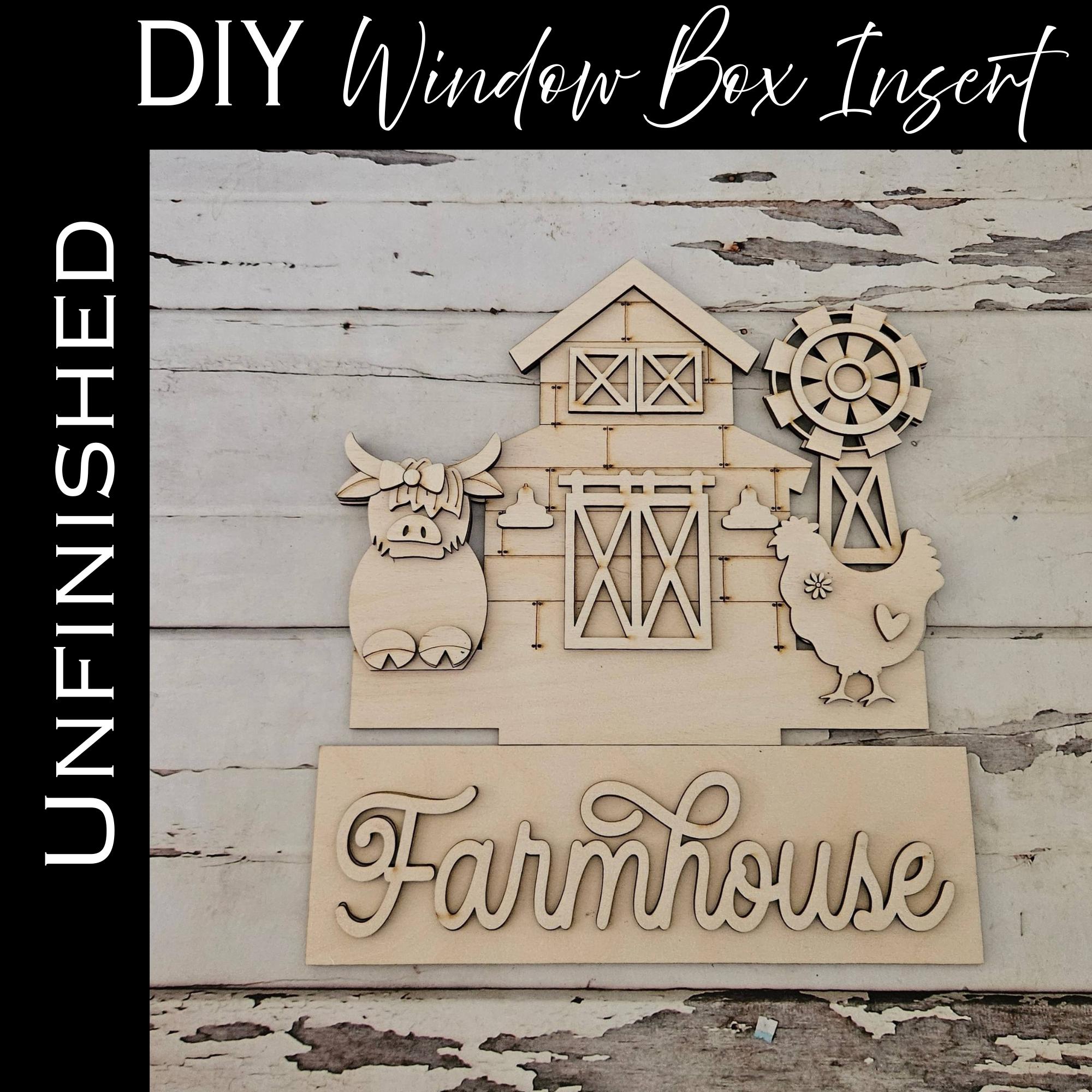 Window Inserts Diy DIY Farmhouse Window Box Inserts, Make Your Own Interchangeable Farm ...
