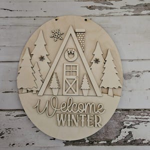 Winter door hanger blank | Winter blank door hanger | DIY Christmas Door Hanger Kit | Christmas | Snowman | Santa | DIY | Door Hanger