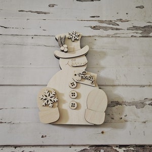 Winter Gnome shelf sitter wood blank diy, Snowman tiered tray blank decor, Winter decor, Christmas gnome DIY, Winter Shelf Sitter, Snowman