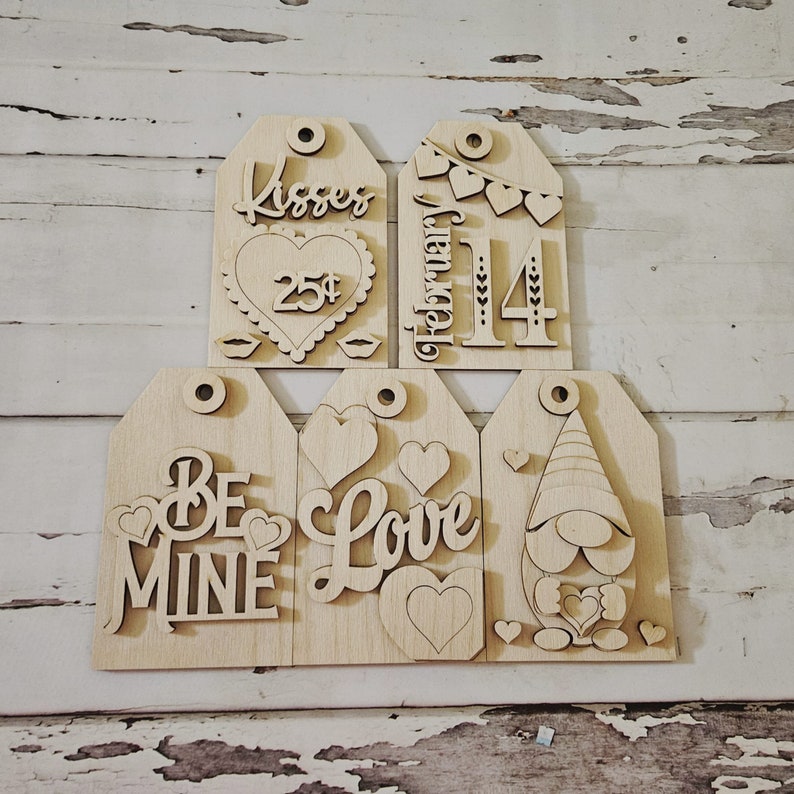Valentine's day blank ornament diy craft kit, Valentine's day wood blank, Diy holiday ornaments, Diy ornaments