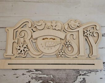 Półka Świętego Mikołaja DIY Pusta Taca na Piętrze Dekoracja Świąteczna