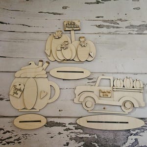 Fall Pumpkin shelf sitter wood blank diy | Fall tiered tray blank decor | Pumpkin decor | Fall gnome DIY | Pumpkin Shelf Sitter