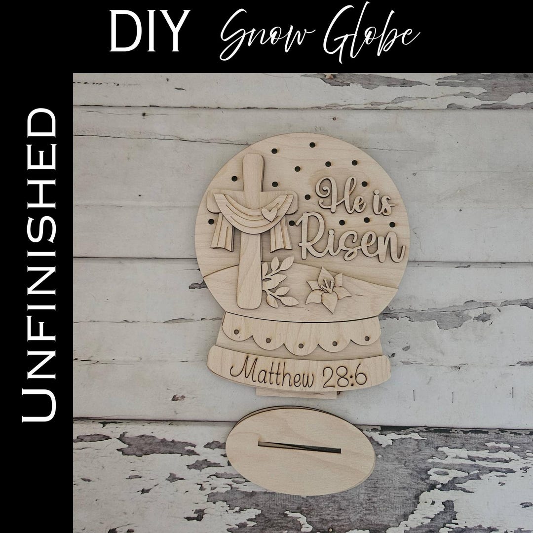 DIY Easter Snow Globe, Make Your Own Jesus Home Decor - Etsy