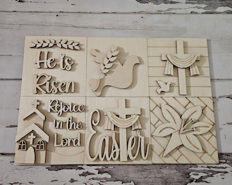 Faça Você Mesmo: Placas Intercambiáveis de Páscoa – Decoração de Bandeja de Vários Andares para a Primavera