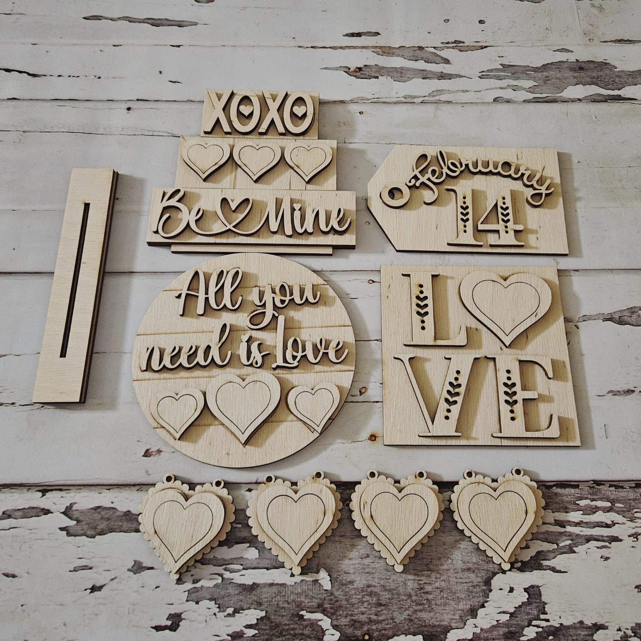 5 Pieces Valentine's Day Wooden Table Sign Decoration Freestanding Table  Centerpiece Sign Romantic Truck Heart Shape Home Decor Tiered Tray Wood  Gnome