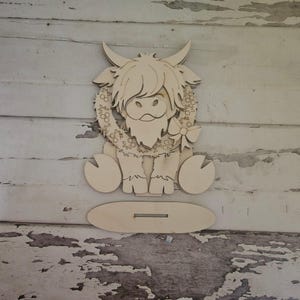 Estantería de Papá Noel DIY en blanco: Decoración navideña de madera sin terminar