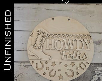 DIY Holz Willkommen Türschild - Unfertiges Bastelset