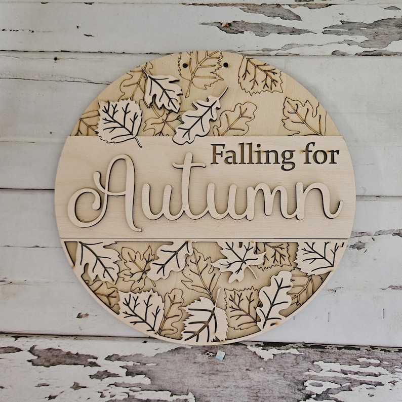 Fall wood door hanger diy blank - Fall door hanger - Make your own wreath - DIY Autumn door hanger - DIY door decor