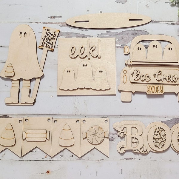 Halloween Tiered Tray Decor Bundle, DIY Fall Decor Blanks