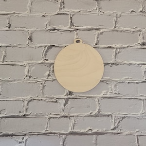 Blank Weihnachtsschmuck, 3-Zoll-hölzerne TAG Handwerk Kreise, DIY Bastelbedarf, Holzkreis, leere Weihnachtsschmuck, Holzscheibe, Runde