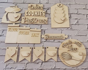 Kitchen tiered tray decor, Kitchen everyday decor, Family tiered tray decor, Everyday home decor, Farmhouse kitchen decor
