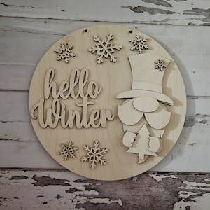 Winter door hanger blank | Winter blank door hanger | DIY Christmas Door Hanger Kit | Christmas | Snowman | Santa | DIY | Door Hanger