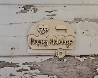 Kit para colorear adornos navideños de madera sin pintar