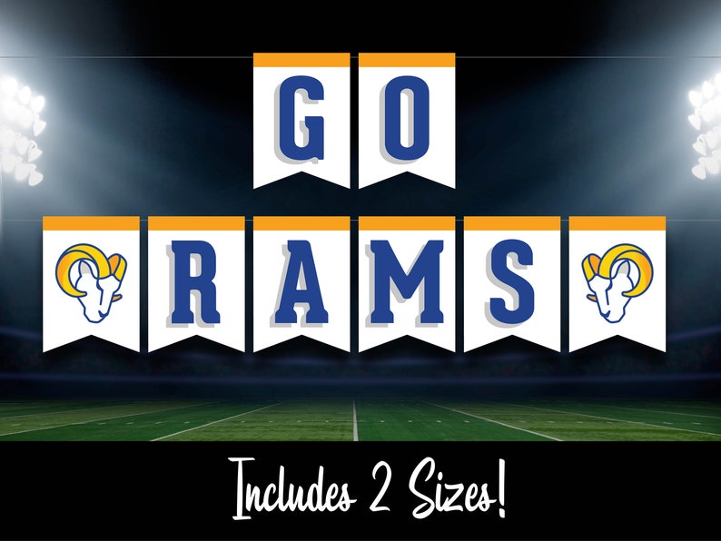PRINTABLE LA Rams Banner Los Angeles Rams Jumbo and - Etsy