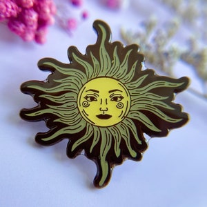 Smiling Sun Enamel Pin