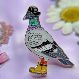 New York Pigeon Enamel Pin