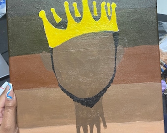 Melanin King Painting: Black History Month Art