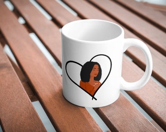Faith Sticker: Black Woman Heart Vinyl Decal