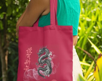 Fall Season Cute Bag, Red Dragon Tote Bag, Dragon Tote Bag, Cute Tote Bags, Fruit Gift, Cute Tote Bag, Custom Gift Idea Fall Lover