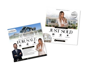Canva Realtor Sold Flyer Real Estate Agent Just Sold Flyer Template Realtor For Sale Flyer Real Estate Listing Flyer Template Buy or Sale