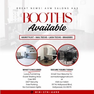 Canva Beauty Suite Rental Flyer Booth Available For Rent Instagram Flyer Salon Suite Rental Social Media Template For Private Suite Rental